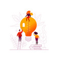 bright idea - flat design style colorful vector image