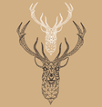 christmas deer with geometric pattern vector image vector image