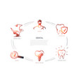 dental - dentist dentist chair inspect vector image