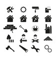 set of improvement repair icons black vector image