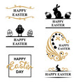 easter decorative greeting icon set vector image vector image