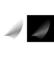halftone circle dots curved gradient 3d logo vector image vector image