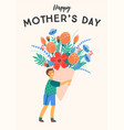 happy mothers day boy vector image
