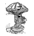 large radio telescope vector image vector image