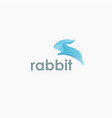 modern jumping rabbit logo icon template vector image
