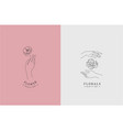 set abstract logo design templates vector image vector image