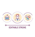 government and society relations loop concept icon vector image vector image