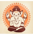 indian god ganesha on a beige background vector image