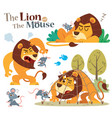 lion and mouse vector image