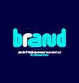 modern lowercase style font design vector image vector image