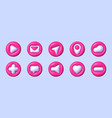 set with icons 3d social media like icon concept vector image