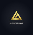 triangle line circle abstract logo vector image
