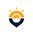 weather location logo vector image