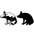 cute piglet sitting silhouette pork icon logo vector image vector image