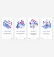 isometric cyber security network technology ux ui vector image vector image