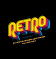 retro style typography design vector image