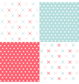set of seamless patterns vector image