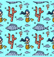 design cute seamless pattern mermaid images vector image