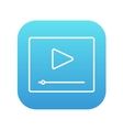 video player line icon vector image