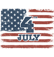 american flag grunge background template vector image vector image