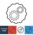 transparent gear icon vector image