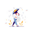 young african american woman walking under vector image
