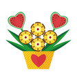 exotic fruit bouquet icon vector image vector image