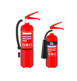fire extinguishers set isolated on white vector image