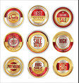 golden labels retro vintage collection 1 vector image