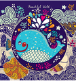 happy whale vector image vector image