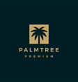 palm tree gold logo icon vector image