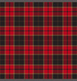 red black tartan plaid scottish pattern vector image vector image