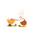 son rabbit with cart vector image