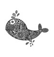 fish line art design tribal pattern vector image