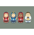 olympic boxing russian dolls vector image vector image