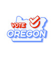 presidential vote in oregon usa 2020 state map vector image vector image