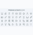smart devices thin line icons set electrical vector image