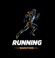 art concept a running woman vector image