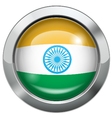 india flag metal button vector image