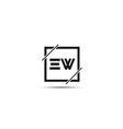 initial letter ew logo template design vector image