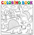 coloring book dinosaur topic 7 vector image