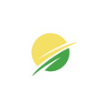 leaf circle logo vector image vector image