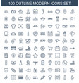 modern icons vector image vector image