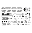 set of elements for e-market web site vector image vector image