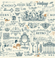 abstract seamless pattern with sketches and notes vector image vector image