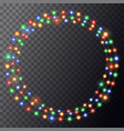 christmas light garland vector image vector image