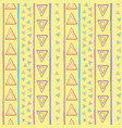 hand drawn tribal red blue yellow purple vector image