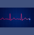 heart cardiogram pulse screen background vector image vector image
