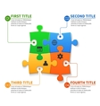 jigsaw puzzle pieces infographic business vector image