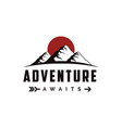 outdoor adventure travel mountain landscape vector image vector image